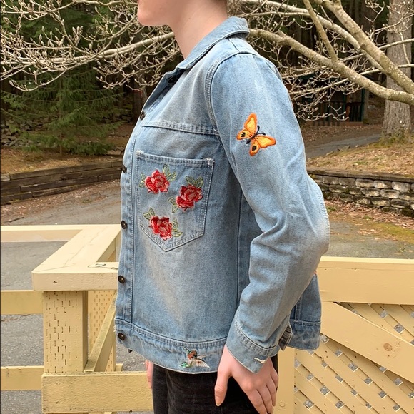 📌 NWT Denim Co Embroidered TIGER Jean Jacket - Picture 4 of 7